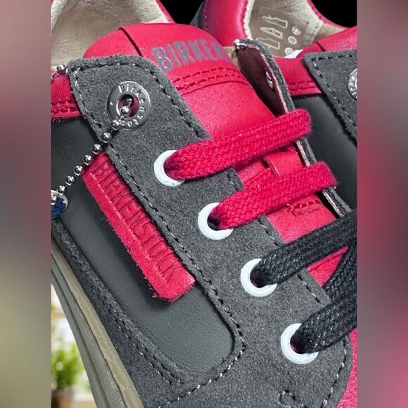 BIRKENSTOCK Kids Astee Leather Supportive ColorBlock Sneaker Shoes Regular Fit - Picture 6 of 15